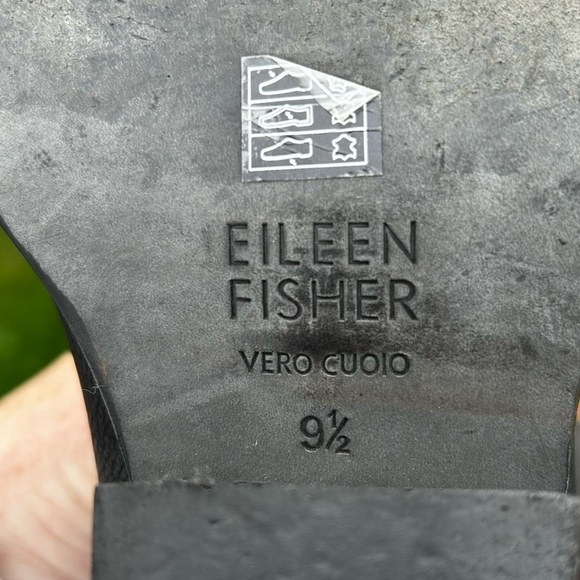 EILEEN FISCHER “PEER” Suede Booties Heeled Ankle Boots Black | Size 9.5 - Picture 10 of 11